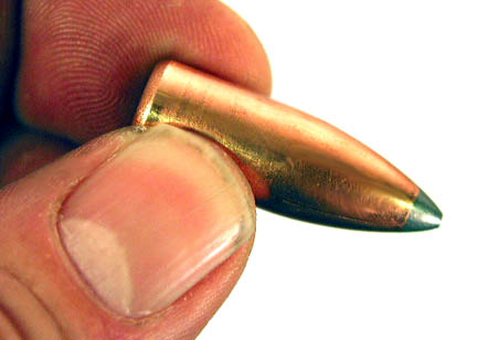Lead tipped bullet
