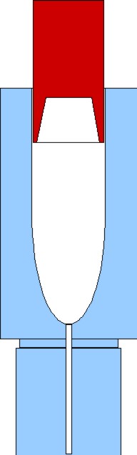 Boattail base forming punch - sharp edges!
